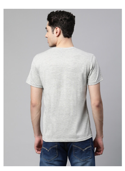 Aviators printed men's half sleeve grey T-shirts