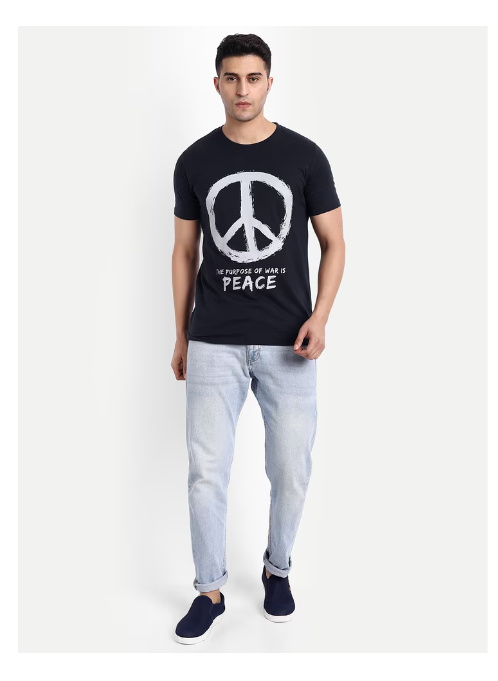 Tom Hiddle cotton Graphic Regular Fit men's T-shirt