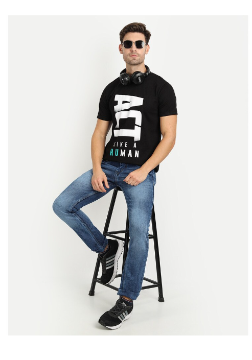 Tom Hiddle Cotton Printed Men's T-shirt